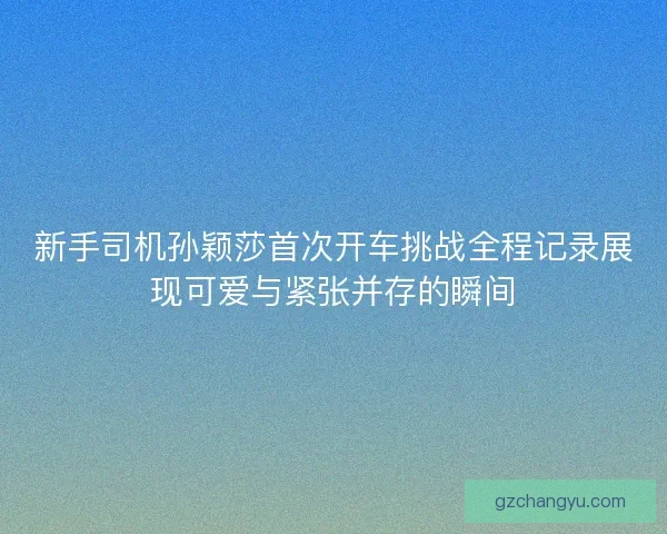 新手司机孙颖莎首次开车挑战全程记录展现可爱与紧张并存的瞬间